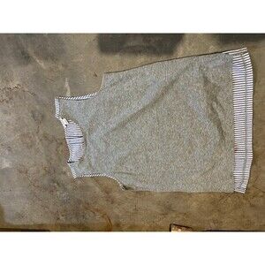 Jcrew xxs tank top striped beach grey and blue shirt colorblock nwot